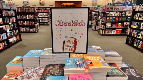 A table at Barnes & Noble dedicated to #BookTok.