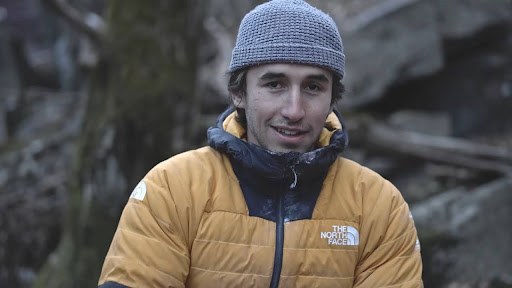 Shawn Rabatou is a real life boulderer who illustrates the importance of beanie-wearing on and off the mountain.