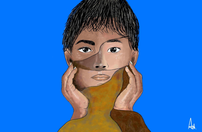 The burden of cultural assimilation is put on the immigrant's shoulders, ignoring systemic bias. Illustration by Aditya Banerjee
